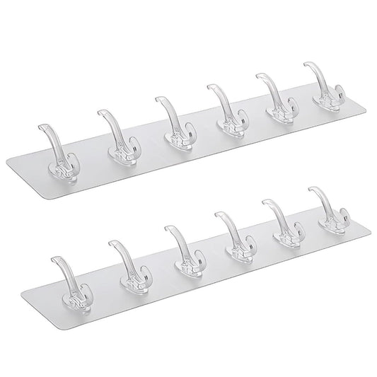 Looklike® Wall Hanger Hooks for Wall Hook Clothes Hanging for Wall Strong Self Adhesive Magic Sticker Hook | Cloth Hanging Hook | Hooks for Clothes Hanging (Pack of 2)