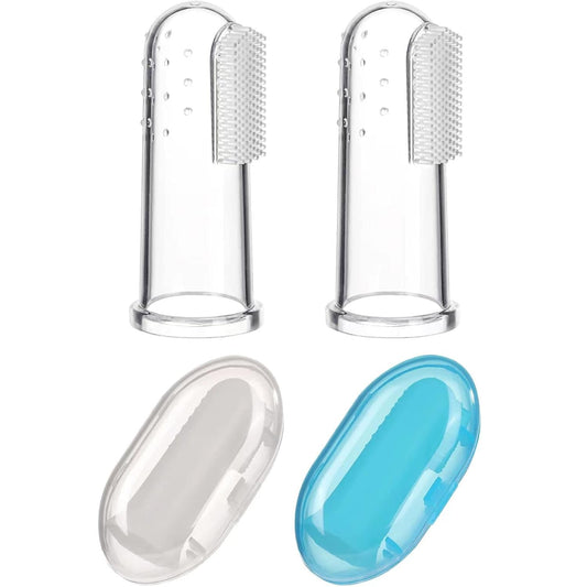 Looklike® Silicone Baby Finger Toothbrush, Travel-Friendly Oral Care, Great for Massaging & Cleaning Gums, Use Soft Brush For Kids & Newborn Baby, First Teeth, BPA-Free, Kids Finger Toothbrushes Pack of 1