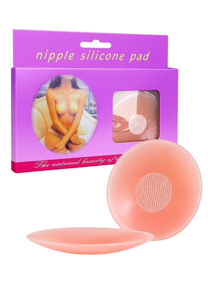 Looklike® Reusable Nipple Covers for Women | Non Adhesive Invisible Silicone Waterproof Cover | No Glue Nipple Covers | Sweatproof Breast Covers for Strapless Backless Dress (1 Pair) Nude