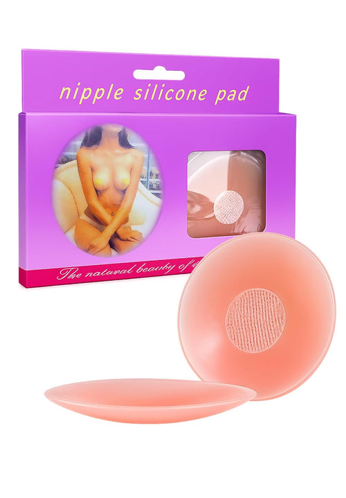 Looklike® Reusable Nipple Covers for Women | Non Adhesive Invisible Silicone Waterproof Cover | No Glue Nipple Covers | Sweatproof Breast Covers for Strapless Backless Dress (1 Pair) Nude