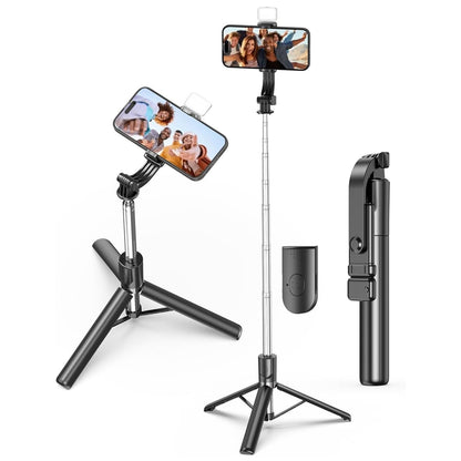 Looklike® 3-in-1 Multifunctional Selfie Stick with Detachable Wireless Remote for Vlogging & Photoshoot, Portable-Lightweight Selfie Stick for iPhone & Android Mobiles