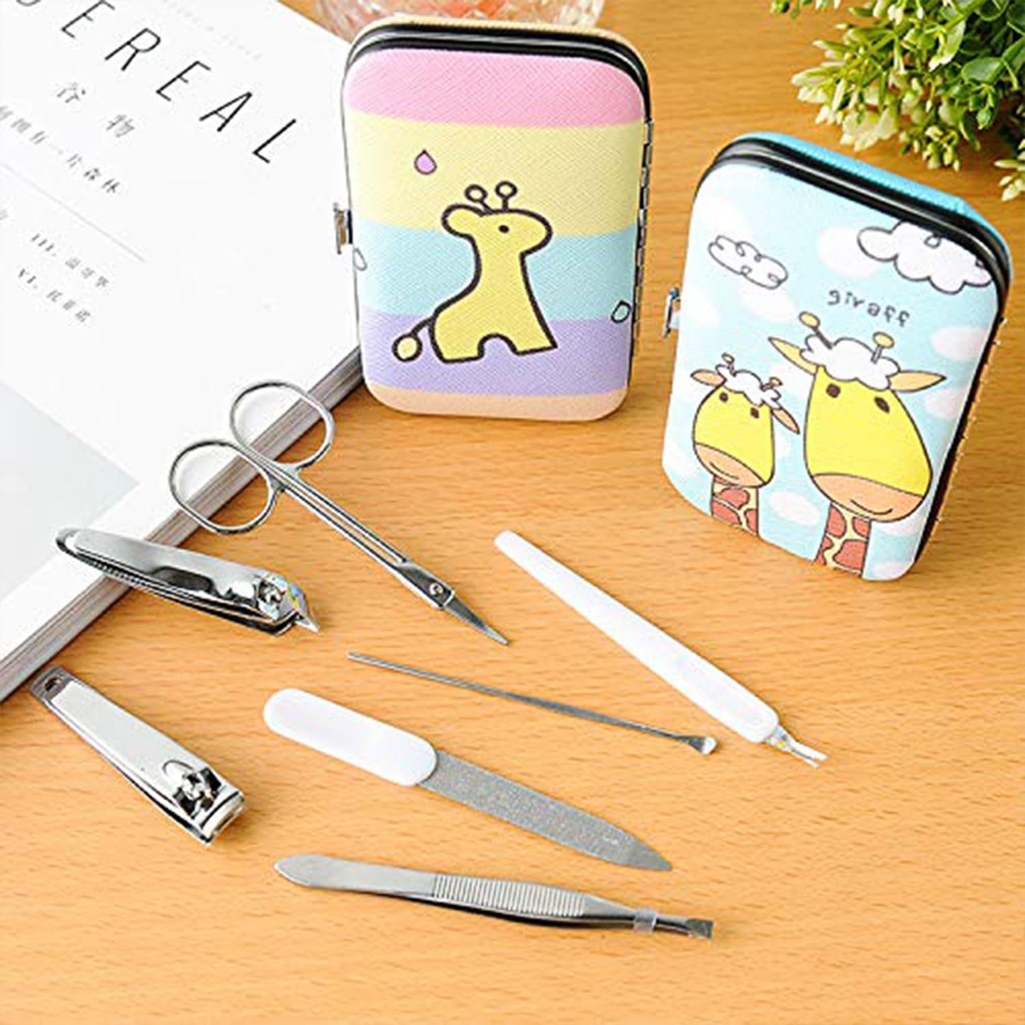 Looklike® 7-in-1 Nail Clippers & Manicure Pedicure Set for Men, Stainless Steel Professional Grooming Kit with Black Leather Case, Complete Nail Care Tools For Salon Home
